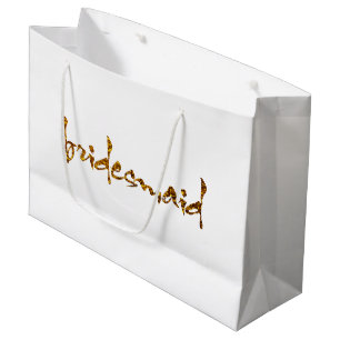 Faux Gold Foil Bridesmaid Large Gift Bag