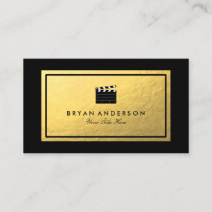 Faux Gold Foil - Clapperboard Business Card