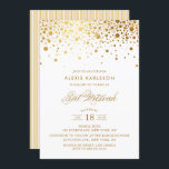 Faux Gold Foil Confetti Bat Mitzvah Invitation<br><div class="desc">Modern and elegant Bat Mitzvah invitation featuring faux gold confetti dots. Matching items are available.</div>
