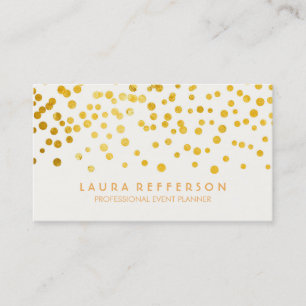 Faux Gold foil Confetti Business Card