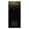 Faux Gold Foil Confetti Business Rack Card | Black