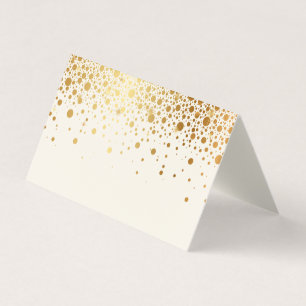 Faux Gold Foil Confetti Dots Ivory Vintage