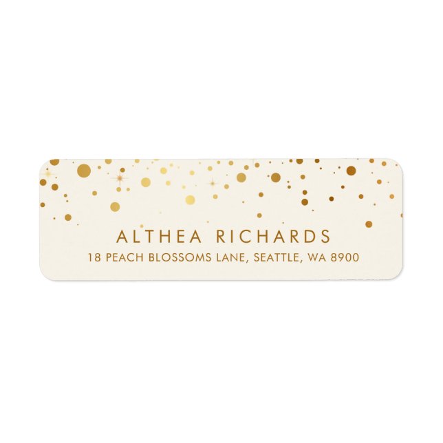 Faux Gold Foil Confetti Dots | Ivory Vintage (Front)