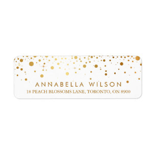 Faux Gold Foil Confetti Dots Modern