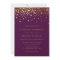 Faux Gold Foil Confetti Dots Purple Wedding