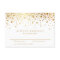 Faux Gold Foil Confetti Dots Wedding RSVP Card