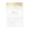 Faux Gold Foil Confetti Dots Wedding RSVP Card