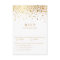 Faux Gold Foil Confetti Dots Wedding RSVP Card
