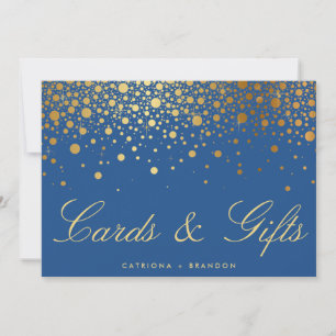 Faux Gold Foil Confetti Elegant Cards & Gifts Sign