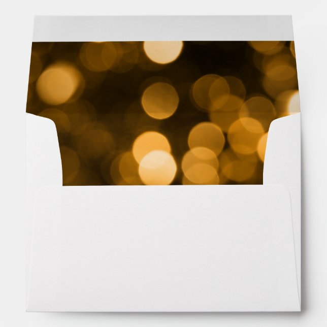 Faux Gold Foil Confetti Elegant Sparkles Envelope (Back (Bottom))