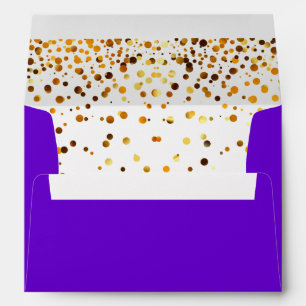 Faux Gold Foil Confetti Elegant Sparkles Envelope