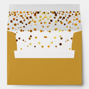 Faux Gold Foil Confetti Elegant Sparkles Envelopes