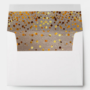 Faux Gold Foil Confetti Elegant Sparkles Envelopes
