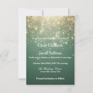 Faux Gold Foil Confetti Elegant Wedding Save The Date