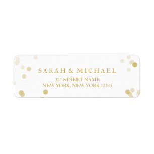 Faux Gold Foil Confetti Personalised