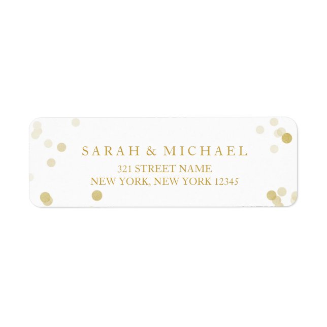 Faux Gold Foil Confetti Personalised (Front)