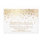 Faux Gold Foil Confetti Wedding Reception Card