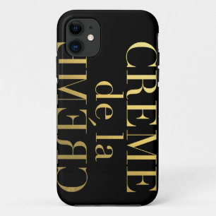 Faux Gold Foil Creme De La Creme Black iPhone 11 Case