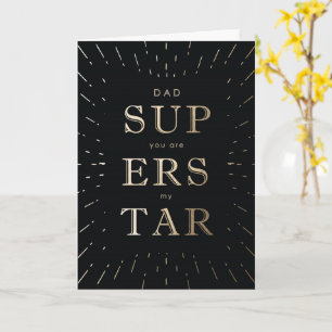 Faux Gold Foil Dad Is Superstar Father's Day Card