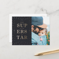 Faux Gold Foil Dad Is Superstar Father's Day