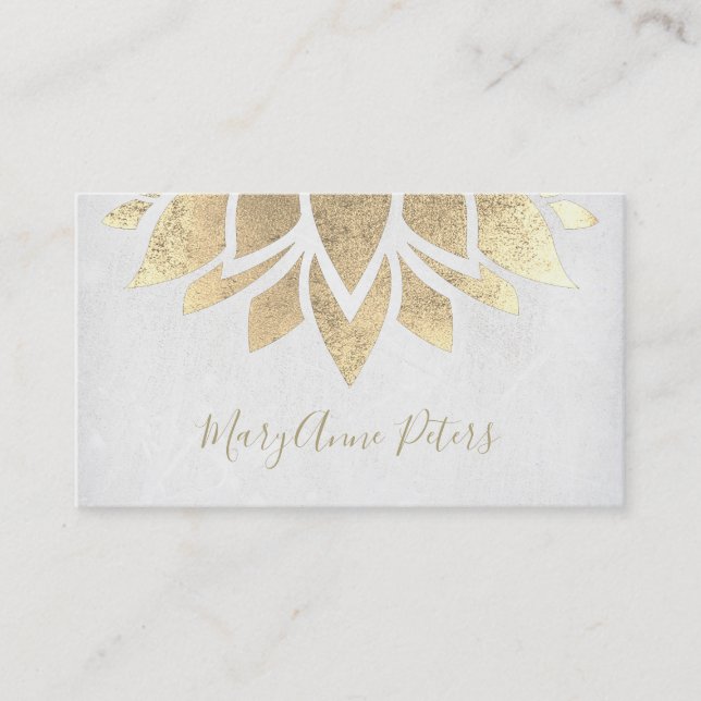faux gold foil decor business card (Front)
