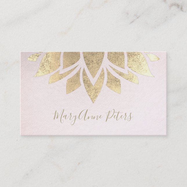 faux gold foil decor business card (Front)