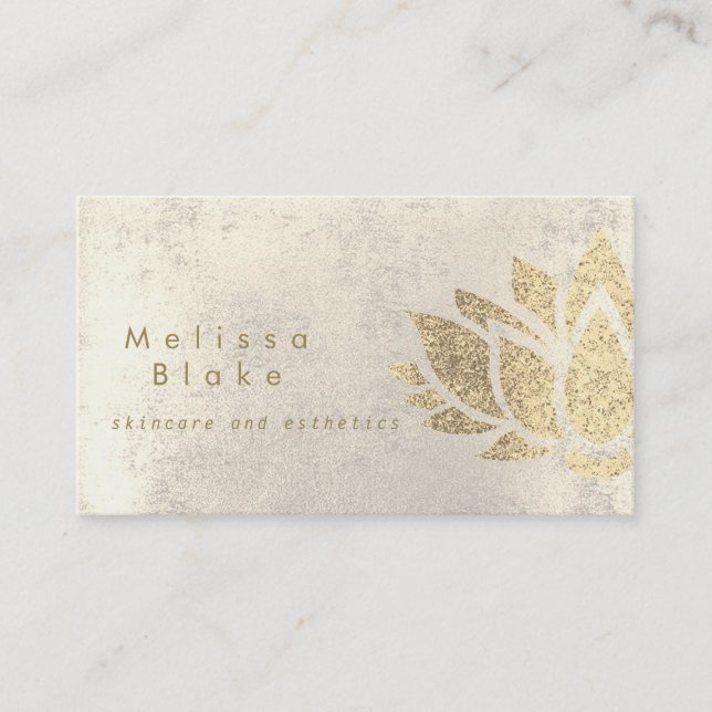 faux gold foil decor skincare and aesthetics business card (Front)