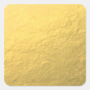 Faux Gold Foil Effect Printed Square Sticker