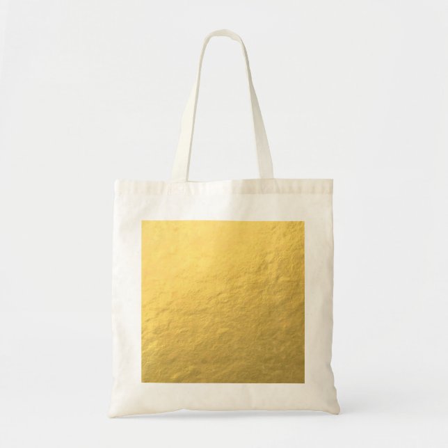 Faux Gold Foil Effect Printed Tote Bag (Front)
