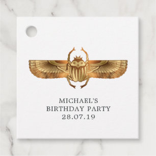 Faux Gold Foil Egyptian Themed Party Favour Tags