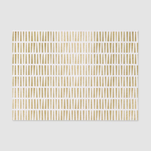 Faux Gold Foil Geometric Pattern Tissue Paper (Front)