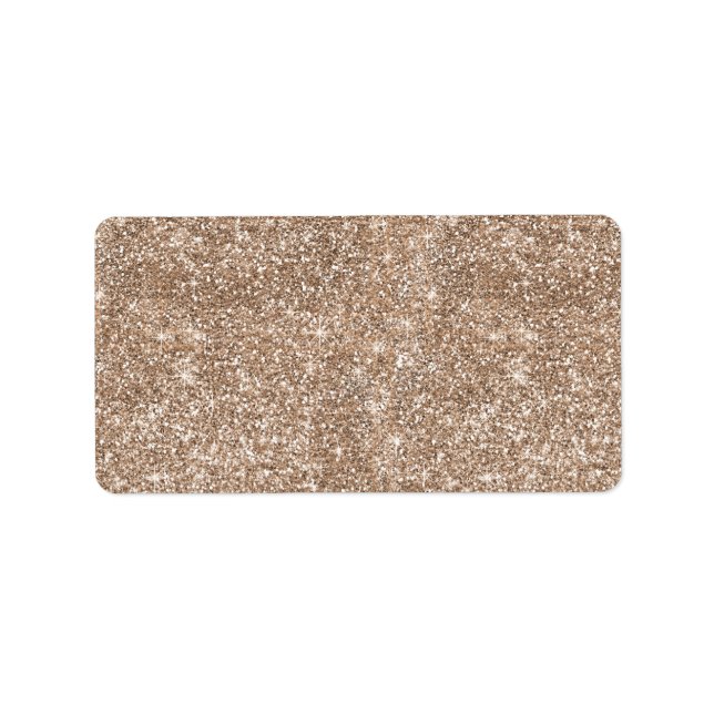 Faux Gold Foil Glitter Background Sparkle Template Label (Front)
