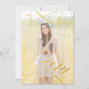 Faux Gold Foil Graduation Invitations 2014