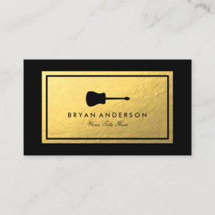 Faux Gold Foil - Guitar Business Card
