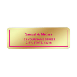 Faux Gold Foil Hot Pink Wedding