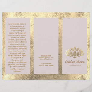 faux gold foil lotus  brochure