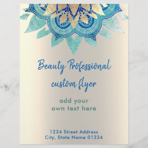 FAUX gold foil lotus decor Flyer
