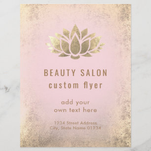 FAUX gold foil lotus logo Flyer