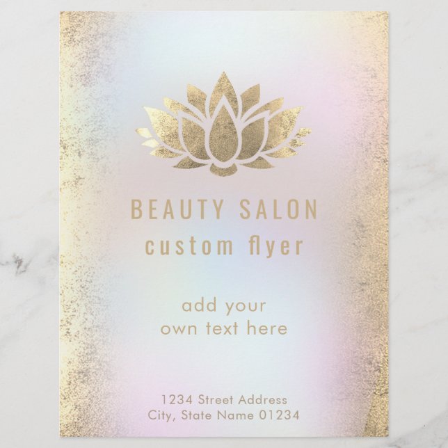 FAUX gold foil lotus logo Flyer (Front)