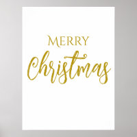 Faux-Gold Foil Merry Christmas Chic