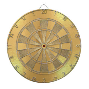 Faux Gold Foil Metallic Simple Elegant Dartboard