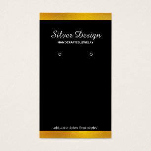 Faux Gold Foil Minimalistic Display - Black Card