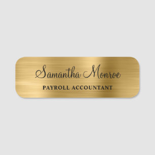 Faux Gold Foil Name Tag