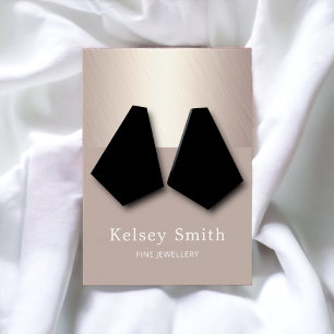Faux Gold Foil on Bronze Earring Display Card