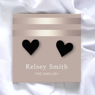 Faux Gold Foil on Bronze Earring Display Card