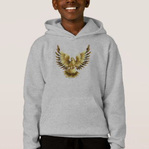 Faux Gold Foil Peace Dove on Black