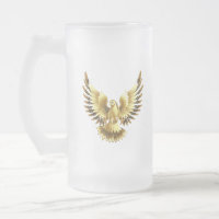 Faux Gold Foil Peace Dove on Black