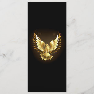 Faux Gold Foil Peace Dove on Black Programme