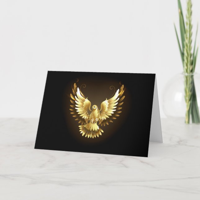 Faux Gold Foil Peace Dove on Black Programme (Front)