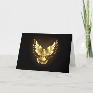 Faux Gold Foil Peace Dove on Black Programme